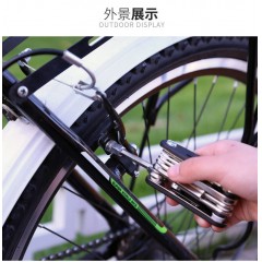 山地自行車(chē)維修工具便攜折疊內(nèi)六角螺絲刀套筒扳手多功能補(bǔ)胎組合